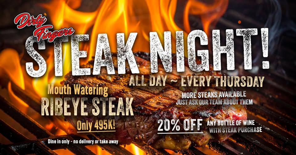 🔥🥩🍷 Payshanba kuni Dirty Fingersda bifshteks kechasi ~ Ribeye, Wine & Fire
